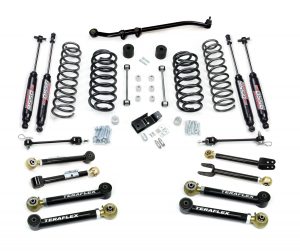 1456452 – TJ: 4” Suspension System w/ 8 Short Control Arms & 9550 VSS Twin-Tube Shocks