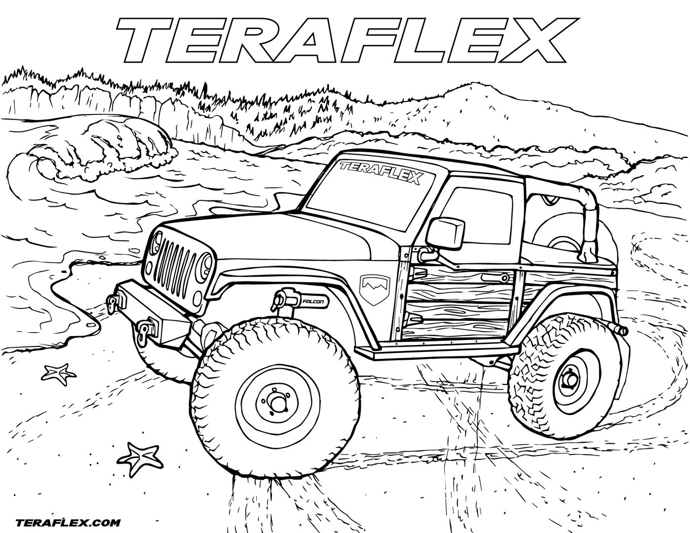 June 20 Jeep Coloring Page   TeraFlex